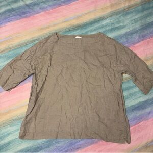 Eileen Fisher Women's 100% Irish linen top with pockets